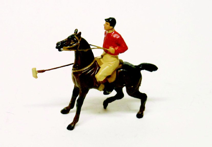 Heyde Polo Player with Horse: Pre War. 60 mm Scale. Polo Player on Horse. Unboxed. One Piece. Condition Excellent.