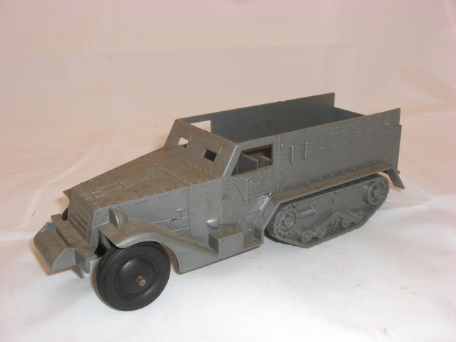 Ideal Armored Car/Troop Carrier: 9 1/4 Inches long. 1 Piece. Condition Near Mint.