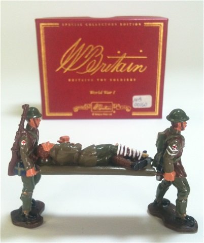Britains Set #160: WWI, Stretcher Bearer Set. With Original Box. 1 Piece. Condition Excellent.