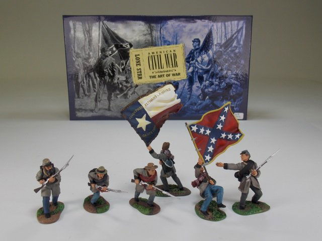 Britains Set #17016: American Civil War, Lone Star. With Original Box. 6 Pieces. Condition Excellent.