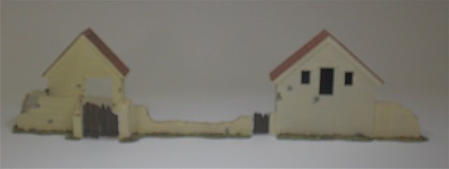 Britains Set #17152: European Farmhouse Tactical Scene. With Original Box. 10 Pieces. Condition Excellent.