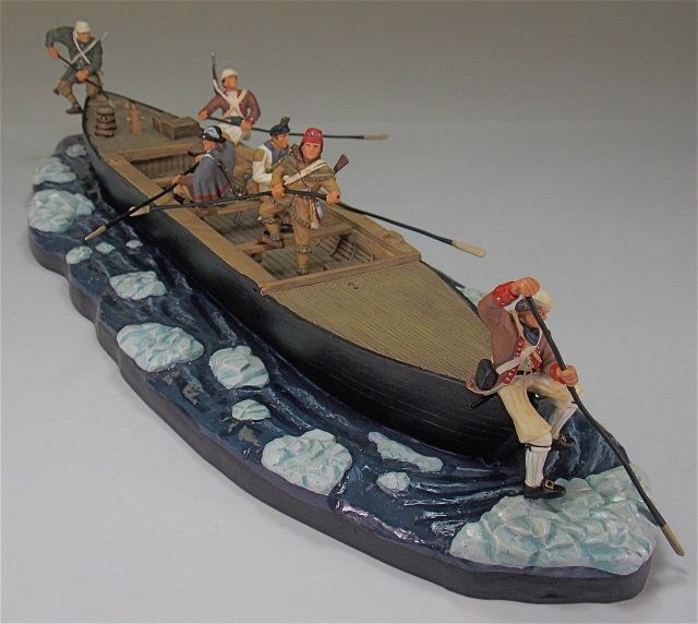Britains Set #17229: Washington Crossing the Delaware. With Original Box. 7 Pieces. Condition Excellent.