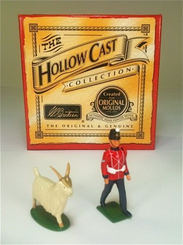 Britains Set #40193: Hollow Cast, Fort Henry Guard Goat Mascot and Handler. With Original Box. 2 Pieces. Condition Excellent.