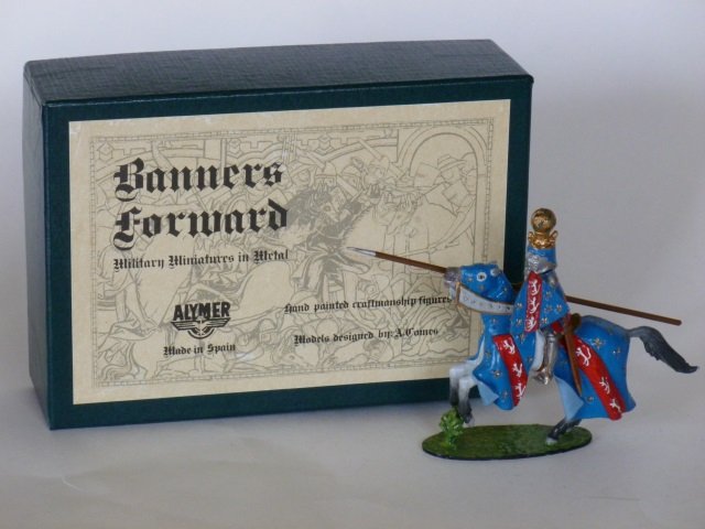 Alymer Knight #BF 24 Jacques De Bourbon: Mounted, Banners Forward Series, with original excellent box and certificate, 1 piece, condition excellent