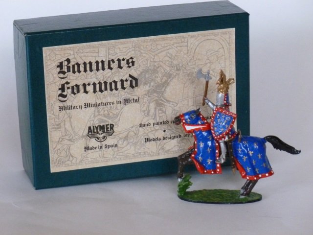 Alymer Knight #BF 16 Charles De Valois: Count D'Alencon, Mounted, Banners Forward Series, with original excellent box and certificate, 1 piece, condition excellent
