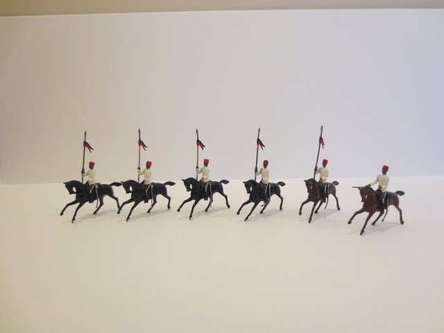 Britains from Set #115 Egyptian Cavalry: Post War. 6 pieces, unboxed, condition very good