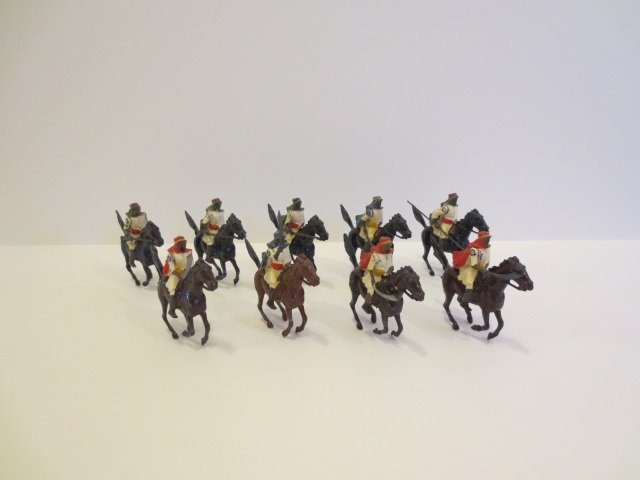 Britains from Set #164 Mounted Arabs: Post War. 9 pieces, unboxed, condition very good