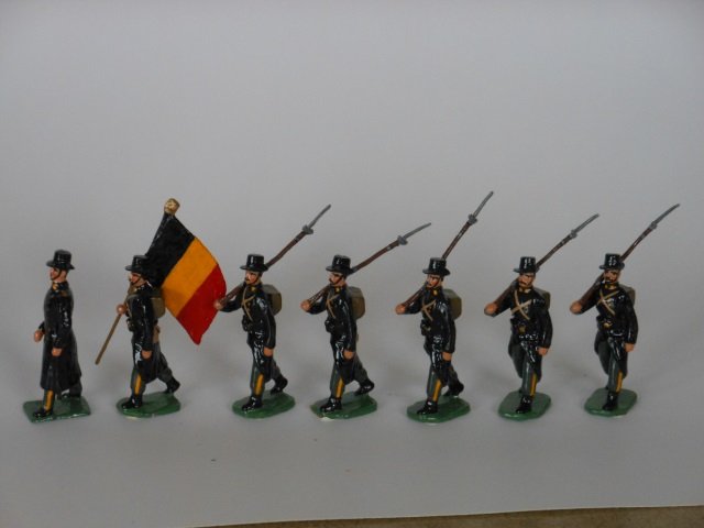 Palmetto Belgian Infantry: Post War. 7 pieces, unboxed, condition very good