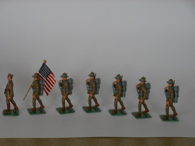 Palmetto US Infantry WWI: Post War. 7 pieces, unboxed, condition very good