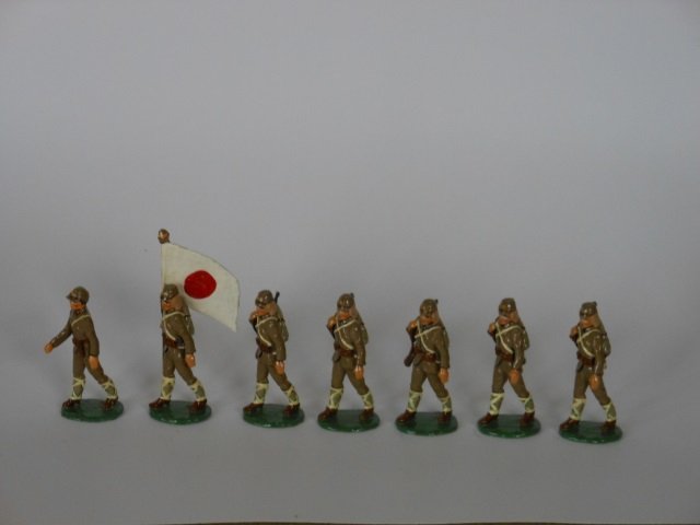 Palmetto Japanese Infantry 1942: Post War. 7 pieces, unboxed, condition very good