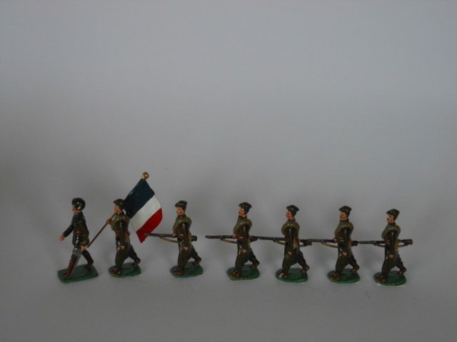 Palmetto French Infantry: Post War. 7 pieces, unboxed, condition very good