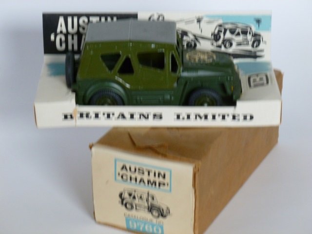 Britains Set #9760 Austin Champ Jeep: Post War. 1 piece, with original box, condition very good, box very good