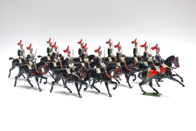 Britains from Set #2 Royal Horse Guards: Post War. 13 pieces, unboxed, condition very good