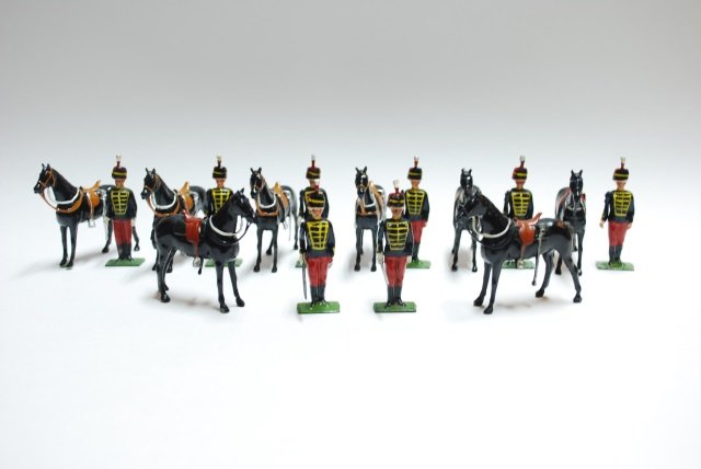 Britains from Set #182 11th Hussars: Post War. 16 pieces, unboxed, condition very good