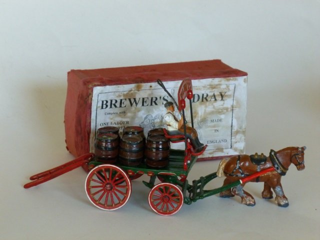 Taylor and Barrett Reproduction Brewers Dray: With original box. Post War. 11 pieces, unboxed, condition very good