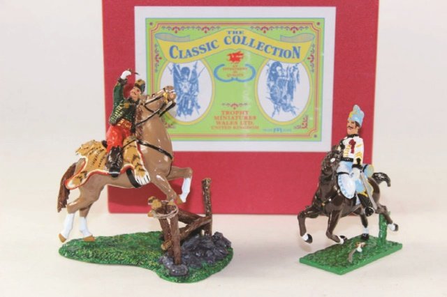 Trophy Miniatures and Napoleonics: LaSalle #EL20 and Wounded Brigadier Excellent With Box 2 Pieces.