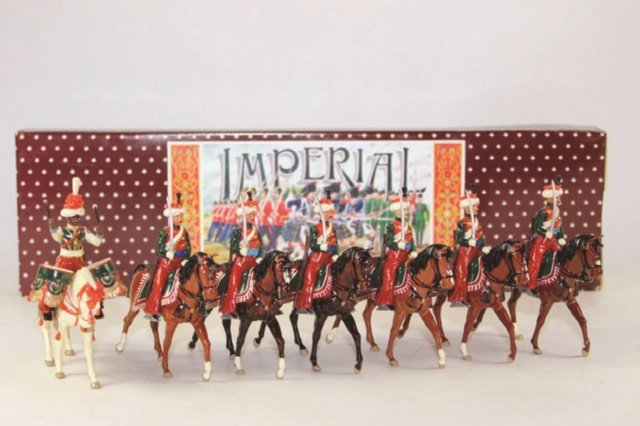 Imperial Napoleonic Mameduke Cavalry: Sets #117 (x2) Set#120 Excellent Condition With Box 7 Pieces.