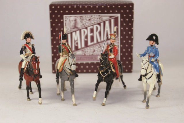 Imperial Napoleonic 1st Empire: Soult #94, Prince De Beauharnais #96, General Coulbert #106, Baron Gourgaud #109 Excellent Condition With Box 4 Pieces.