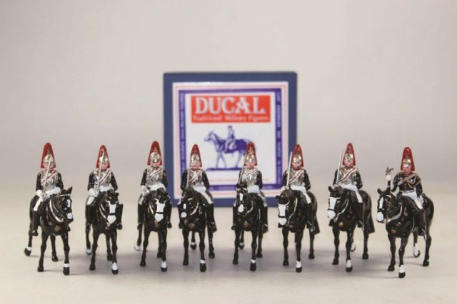 Ducal The Blues and Royals Cavalry: Trooper M23 (x7), Farrier M24 Excellent Condition With Box 8 Pieces.