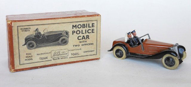 Britains Set #1413 Mobile Police Car: Pre-War with original box. 2 pieces. Condition excellent. Box excellent.