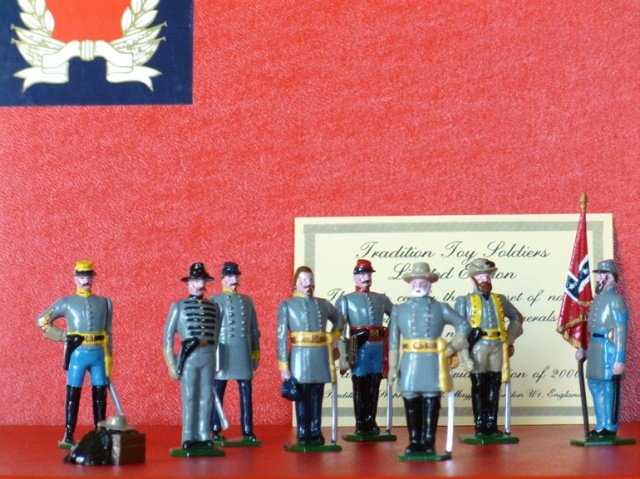 Tradition US Civil War: 9 pieces. Robert E. Lee and his generals with original box and numbered certificate. Condition Excellent. Box Excellent.