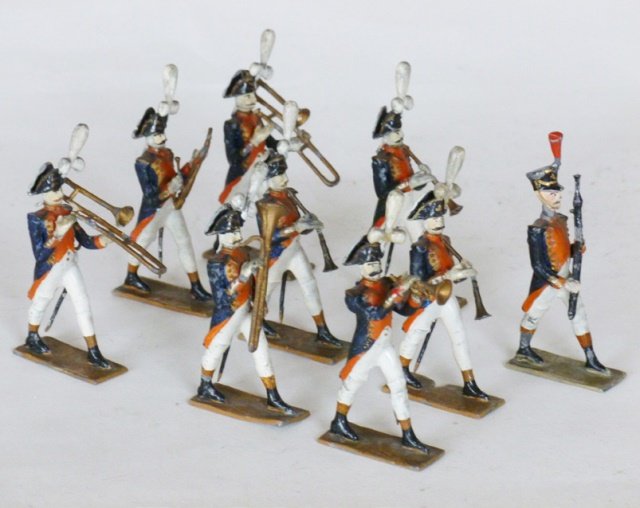 Lucotte RARE Napoleonic Musicians: Unboxed. RARE 9 pieces. Unboxed. Condition Very good.