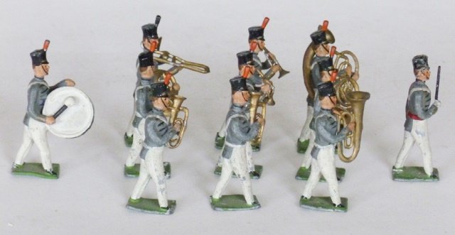 Heyde West Point Cadets Band: Summer Dress. 48mm 11 pieces. Unboxed. Condition very good. (Missing 6 plumes.)