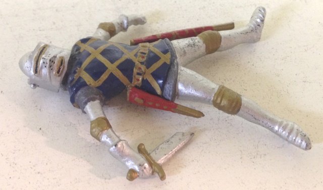 Courtenay- Sir Guillaume de Courey Z4/13: Wounded with moveable visor. 1 Piece. Post War. Condition Excellent.
