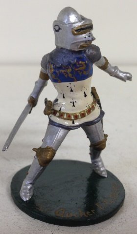 Courtenay- Sir Aucher Fitzhenry Z5: With moveable visor. Signed on base 'Made in England by R Courtenay Z5.' 1 Piece. Post War. Condition Near Mint.