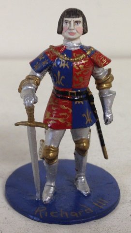 Courtenay- Richard III: Painted with rare quarter coat. Signed on base 'Made in England by R Courtenay.' 1 Piece. Post War. Condition Near Mint.