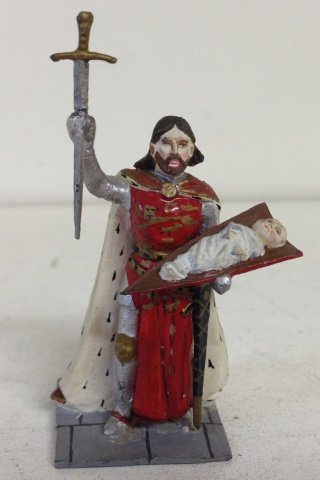 Courtenay- Edward I and His Prince of Wales: On Cobblestone base. 1 Piece. Post War. Condition Excellent.