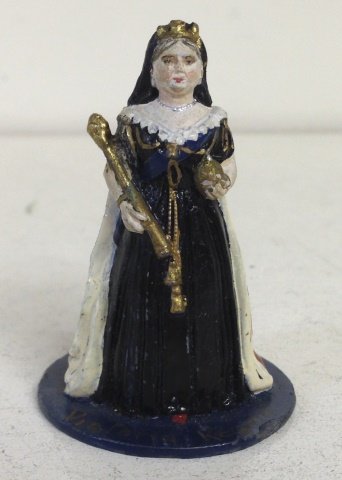 Courtenay- Victoria Regina: With scepter and orb. Signed on base 'Made in England by R Courtenay.' 1 Piece. Post War. Condition Excellent.