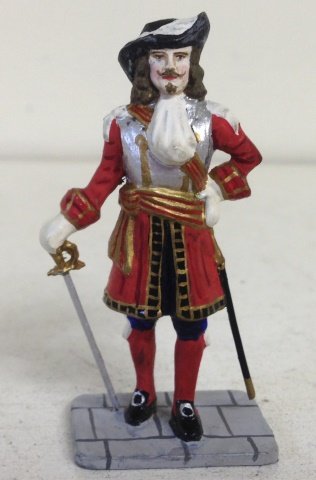 Courtenay- Officer of Guards: On Cobblestone base. Signed on base 'Officer of Guards Made in England by R Courtenay.' 1 Piece. Post War. Condition Near Mint.