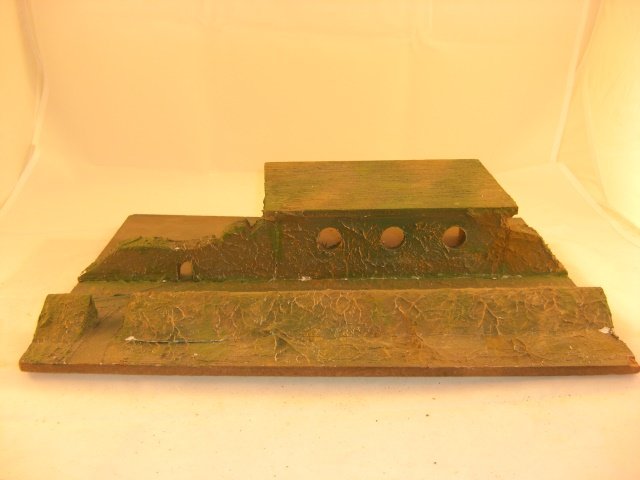 Fortified Trenche- Unknown Maker: Fortified trenche, unknown maker, wood & composite; bases 11 3/4” x 16”; post war.