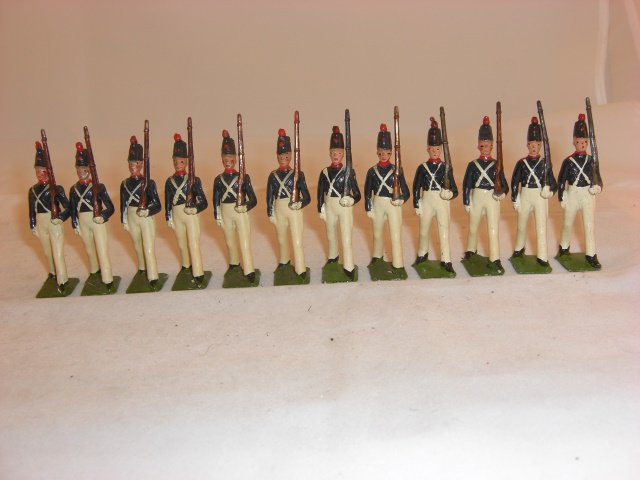 Britains from #221 Uruguayan Military School: Britains from #221 Uruguayan Military School Cadets; condition excellent; 12 pieces; pre war.