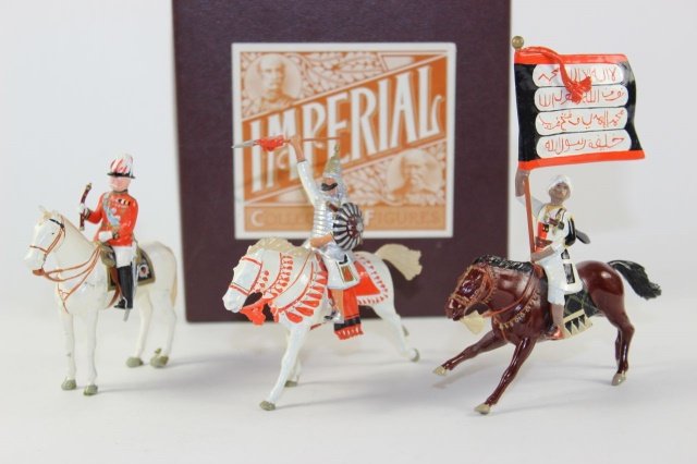 Imperial Field Marshal Lord Roberts Set #19: Sudan Wars No.496 Mounted Emir with Spear, No 54 Mounted Mahdist Banner Bearer With Box 3 Pieces.