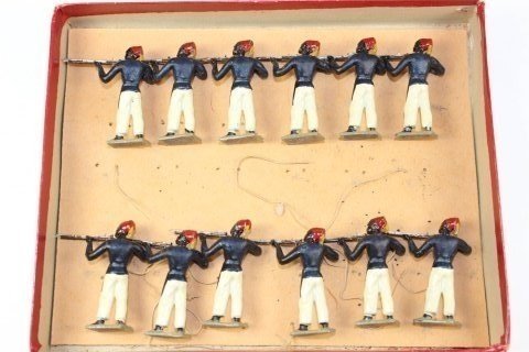 CBG Mignot French Colonial Infantry: 1950?s Near Mint Not Tied in Box 12 Pieces.