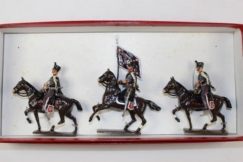 CBG Mignot Napoleonic Wars: Hussards Prussians 1813 Tied In Original Box Near Mint 3 Pieces.