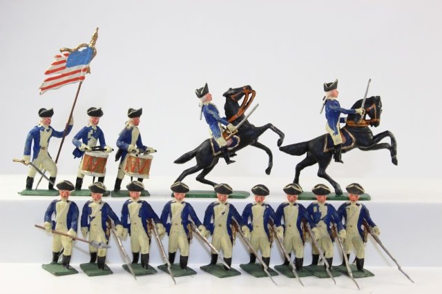 Heyde Colonial Army Advancing: American Revolutionary War 48mm Excellent Condition No box 14 Pieces.