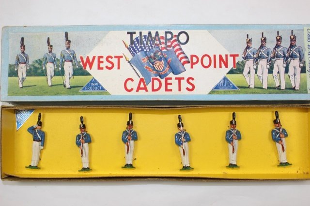 Timpo West Point Cadets: #705 At Attention Original Tied In Box Excellent Condition With Box 6 Pieces.