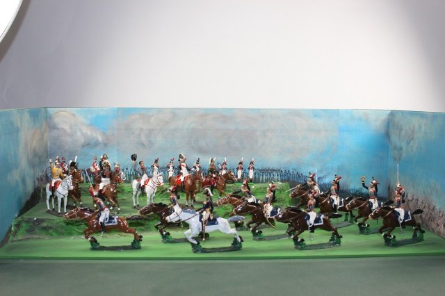 C.B.G. Mignot The Charge of The Friedlane: Diorama Excellent Some Sabers Missing With Box 25+ Pieces.