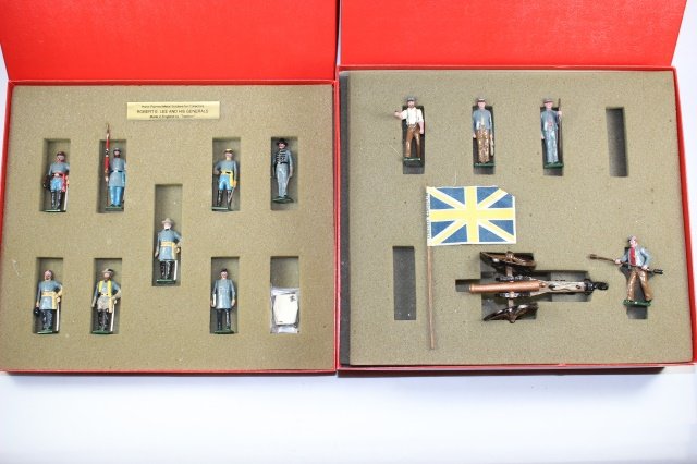 Tradition Confederate Artillery: #41 & # 79 And Lee?s Generals Excellent Condition With Boxes 15 Pieces.