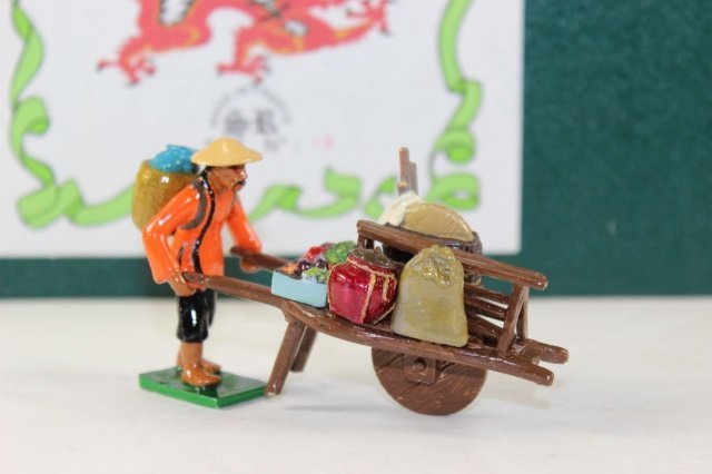 Star Soldiers Silk Road Grocer: #13 With Push Cart Excellent Condition With Box 2 Pieces.