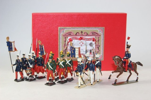 C.B.G. Mignot 4 Sets French Colonials: Legion Ehauges Couve Mugue Colonial Stofflet Voltiguer Comquele Algerie Legion Ehamgere Excellent Condition With Box 16 Pieces.