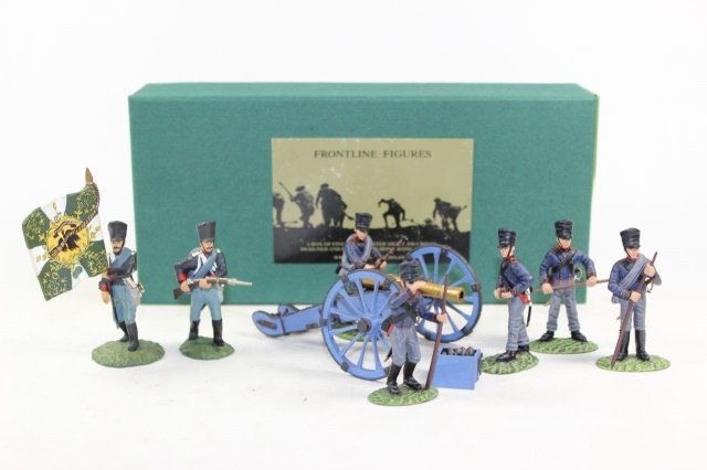 Frontline Prussians: Prussia 12th Brandenburg Regt. And Prussian Artillery Excellent Condition WIth Box 10 Pieces.