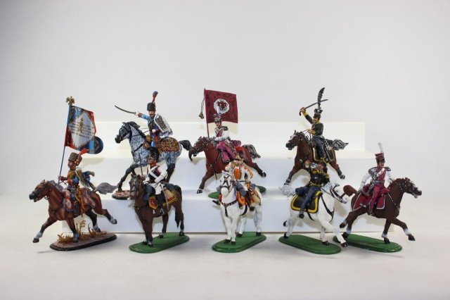 Russian Miniatures Napoleonics: Niena Napoleonic Cavalry Excellent Condition No Box 8 Pieces.