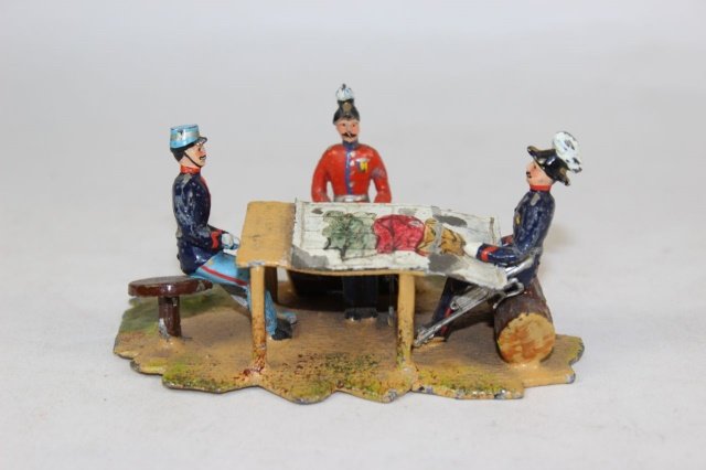 Heyde Danish Army Vignette: Mapping The Battle Very Good No Box 3 Pieces.