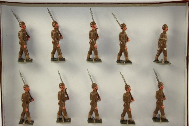 Heyde German Infantry: 50mm Tied In Original Very Good With Box 10 Pieces.