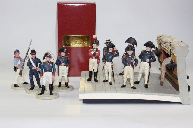 Wm Britains Nelson Deck Scene Ltd Edition: #41123 #41124 #41118 And Midshipman Excellent Condition With Box 11 Pieces.