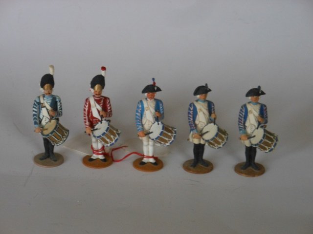 Jabouley Napoleonic Drummers: 5 pieces. Post War. Unboxed. Condition excellent.